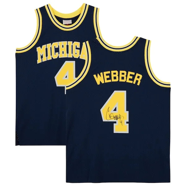 Chris Webber Signed Michigan Wolverines Jersey | 1991 Mitchell & Ness