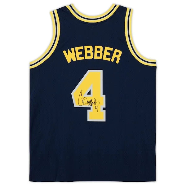 Chris Webber Signed Michigan Wolverines Jersey | 1991 Mitchell & Ness