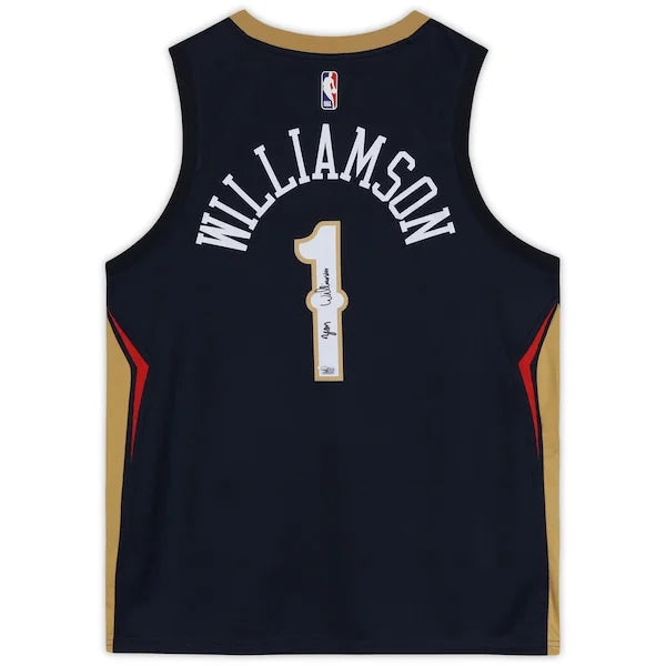 Zion Williamson Signed New Orleans Pelicans Nike Navy Jersey | Authenticated