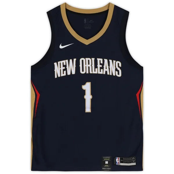 Zion Williamson Signed New Orleans Pelicans Nike Navy Jersey | Authenticated