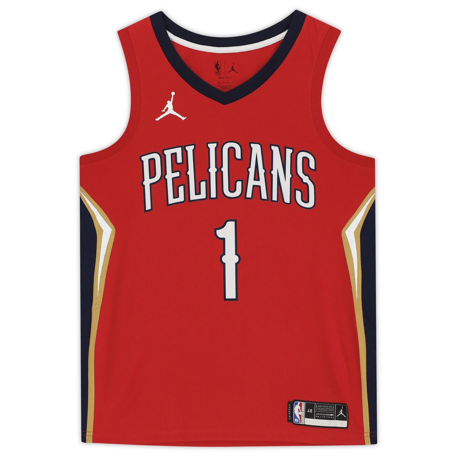 Zion Williamson Signed Red Jordan Brand Swingman Jersey | Pelicans