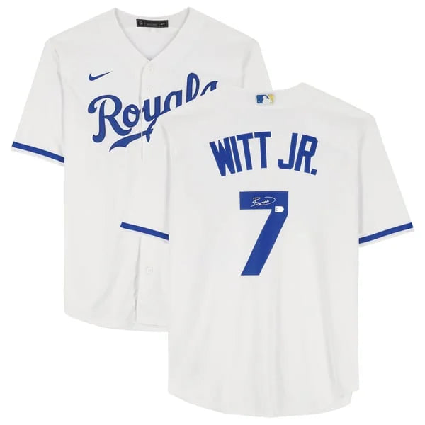 Bobby Witt Jr Signed Kansas City Royals Jersey | White Nike Replica | WJRSYWI0173