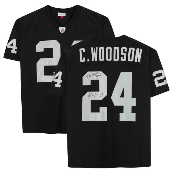 Charles Woodson Signed Las Vegas Raiders Jersey | HOF 21 Inscription | WJRSYWO0030