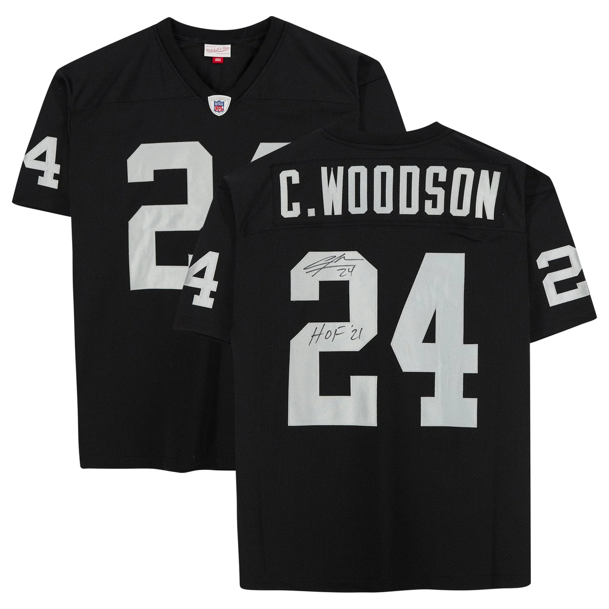 Charles Woodson Signed Las Vegas Raiders Jersey | HOF 21 Inscription | WJRSYWO0030