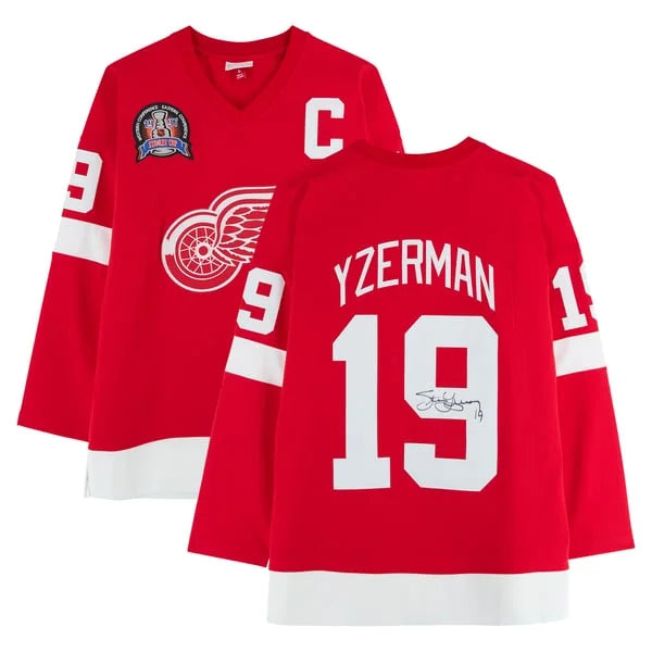 Steve Yzerman Signed Detroit Red Wings Jersey | Mitchell & Ness | WJRSYYZ0008