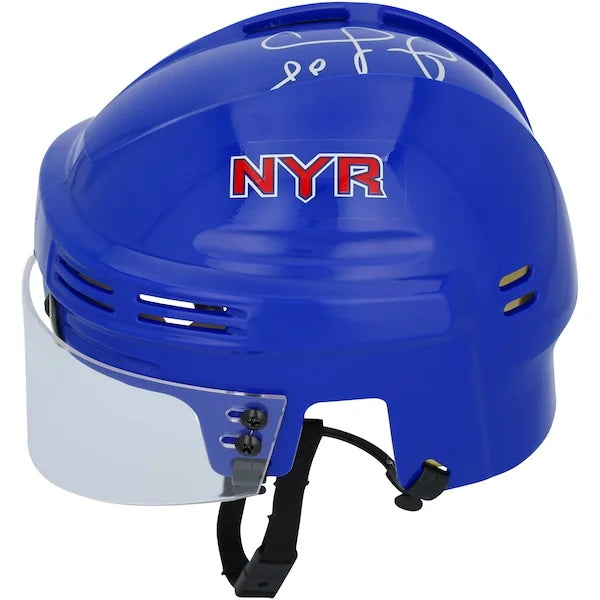 Jaromir Jagr Signed New York Rangers Blue Mini Helmet | Authenticated