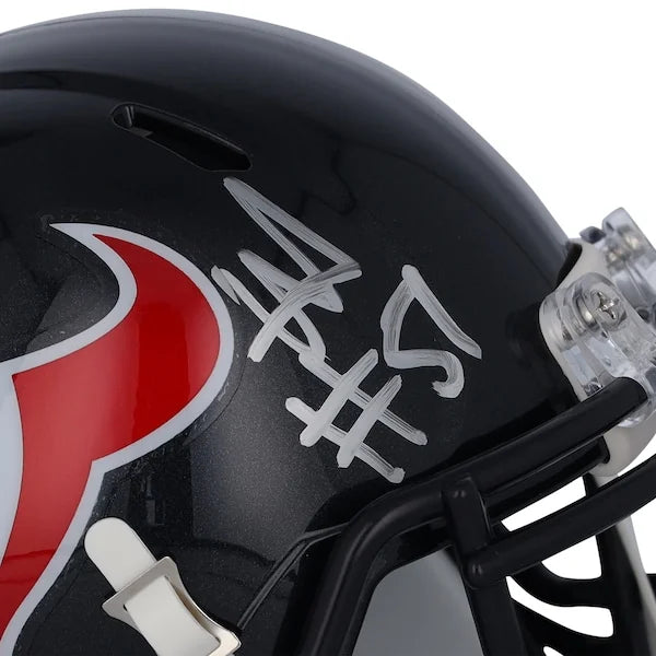 Will Anderson Jr. Houston Texans Autographed Fanatics Authentic 2024 Speed Mini Helmet - F2