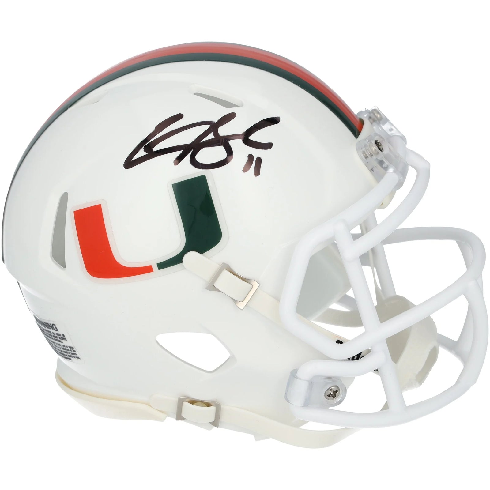 Carson Beck Signed Miami Hurricanes Riddell Speed Mini Helmet | Authenticated
