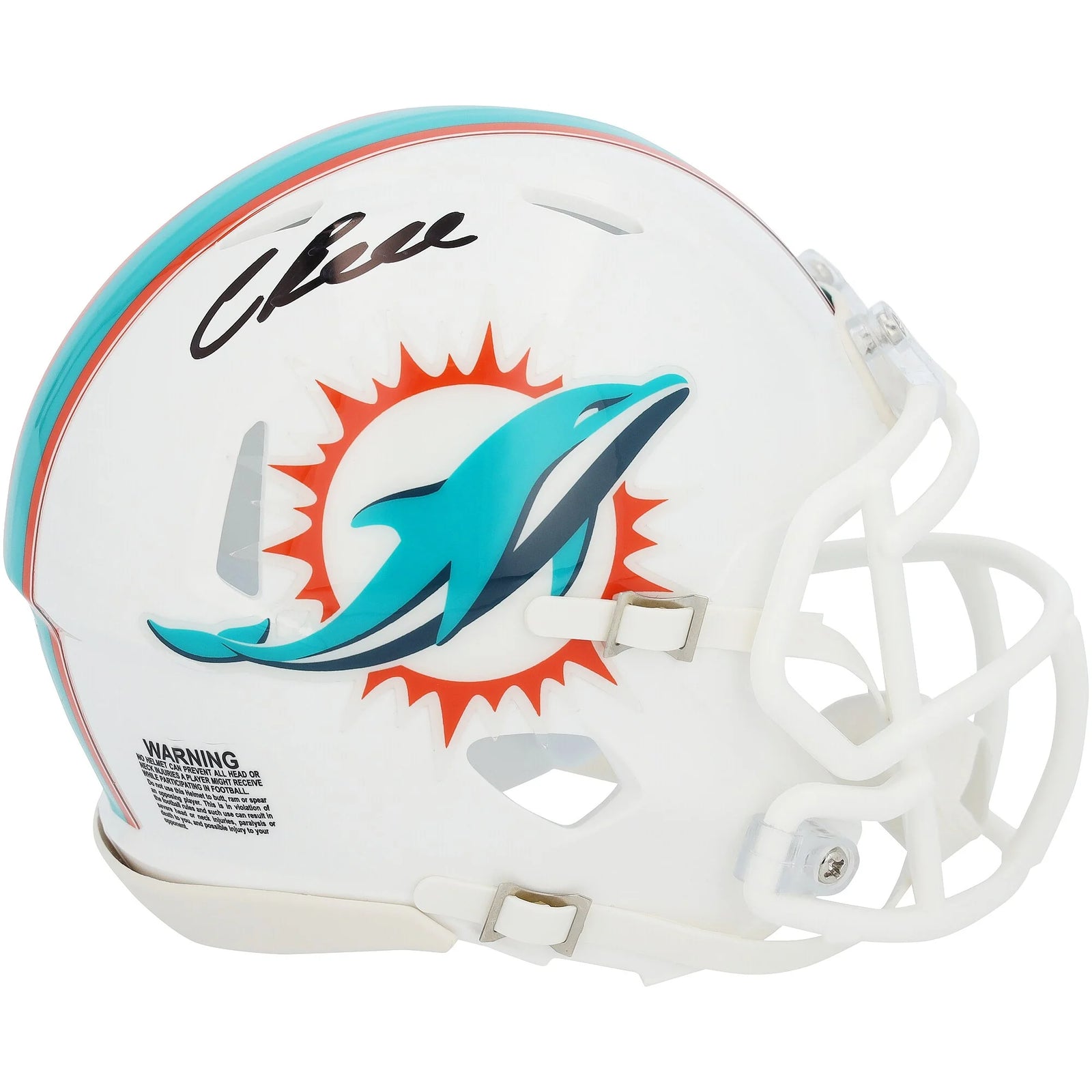 Chris Bell Signed Miami Dolphins Riddell Mini Helmet | Authenticated