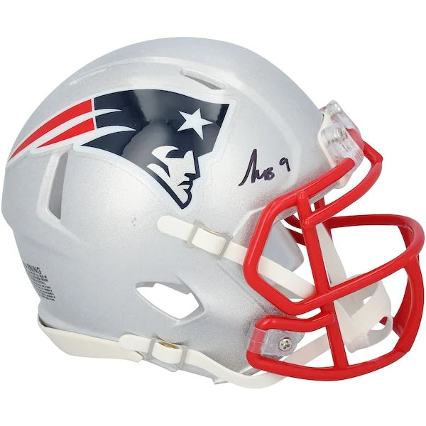 Kayshon Boutte Signed New England Patriots Riddell Speed Mini Helmet
