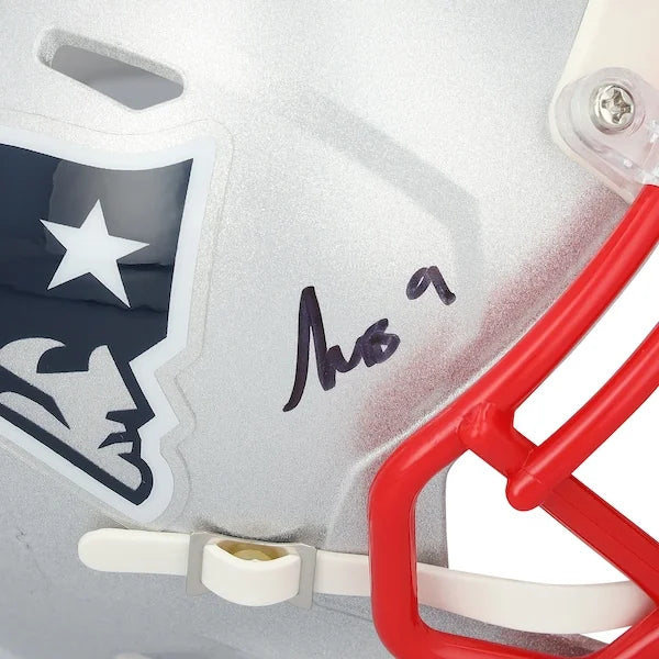 Kayshon Boutte Signed New England Patriots Riddell Speed Mini Helmet