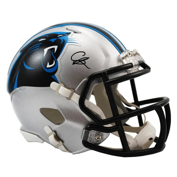 Chris Brazzell II Signed Carolina Panthers Riddell Speed Mini Helmet | Authenticated