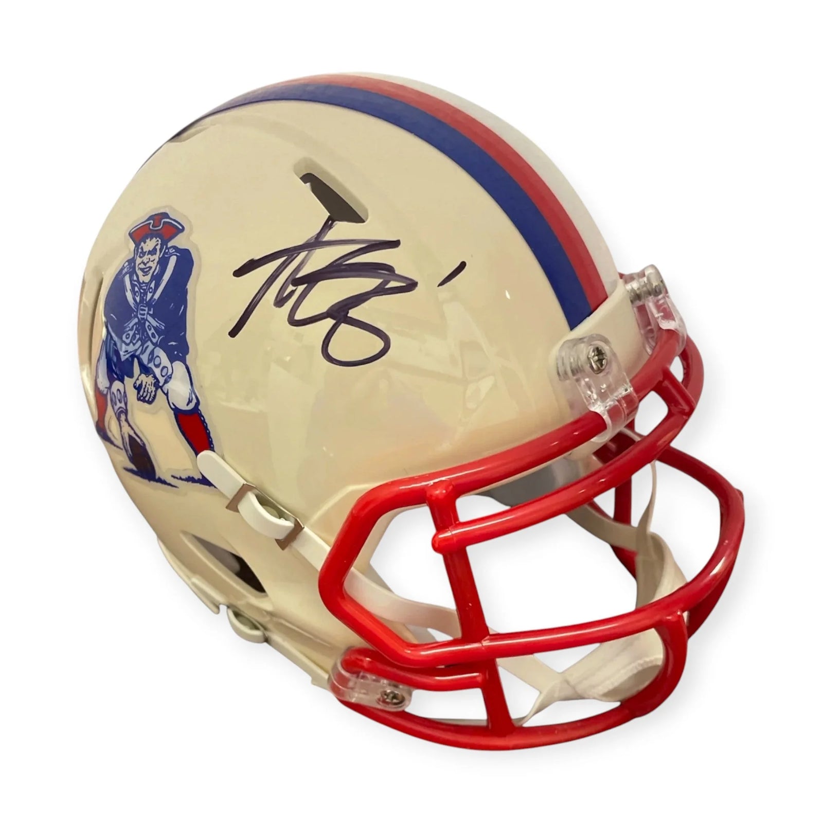 A.J. Brown Signed Patriots Riddell Retro Speed Mini Helmet | Beckett Authenticated