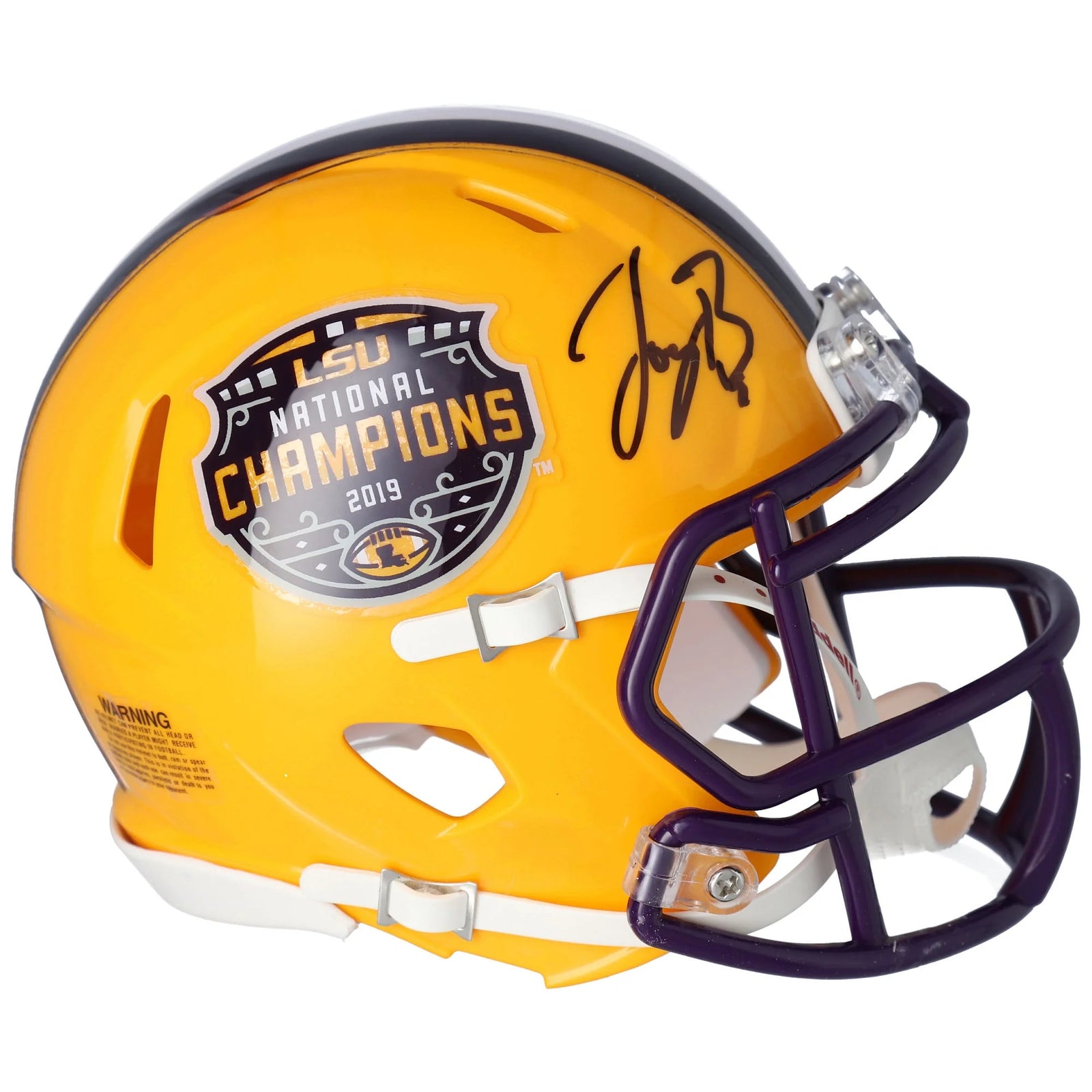 Joe Burrow Signed LSU Tigers Mini Helmet | 2019 National Champions