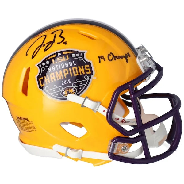 Joe Burrow Signed LSU Tigers Mini Helmet | 2019 National Champions