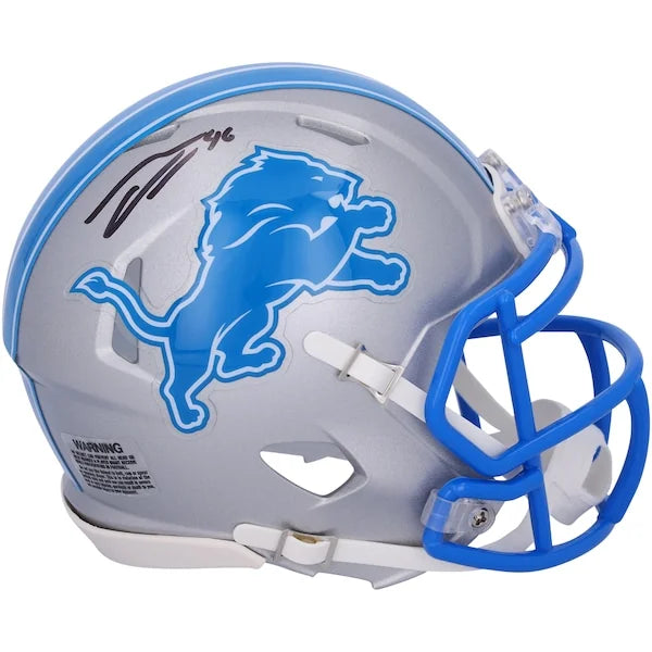 Jack Campbell Signed 2024 Lions Speed Mini Helmet | Authenticated