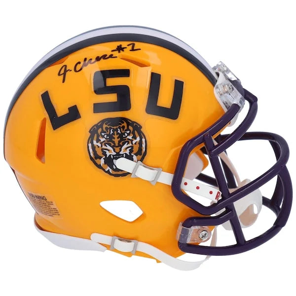 Ja'Marr Chase Signed LSU Tigers Riddell Speed Mini Helmet | Authenticated