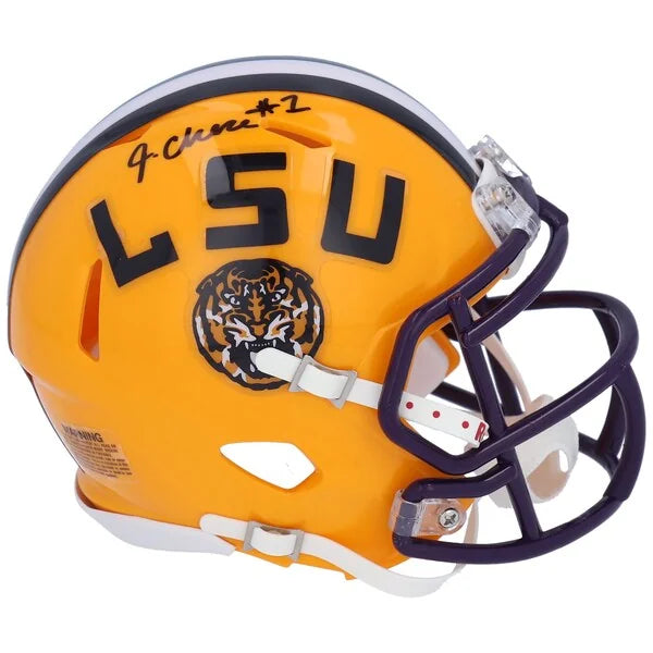 Ja'Marr Chase Signed LSU Tigers Riddell Speed Mini Helmet | Authenticated