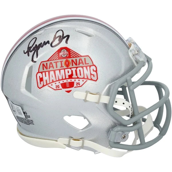 Ryan Day Signed Ohio State Buckeyes Mini Helmet | 2024 National Champions