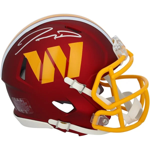 Jayden Daniels Signed Commanders Mini Helmet | 2025 Alternate Speed
