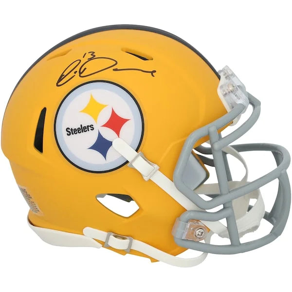 Rico Dowdle Signed Pittsburgh Steelers 2025 Alternate Speed Mini Helmet | Authenticated