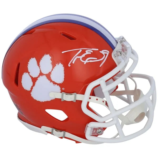 Travis Etienne Signed Clemson Tigers Riddell Speed Mini Helmet | WMHLTET0001