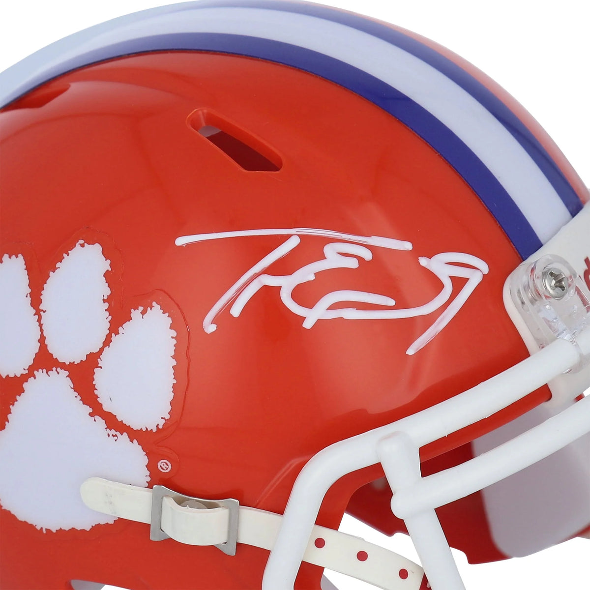 Travis Etienne Signed Clemson Tigers Riddell Speed Mini Helmet | WMHLTET0001