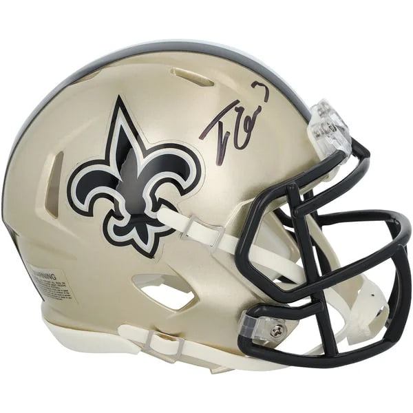 Travis Etienne Jr Signed Saints Mini Helmet | Authenticated | WMHLTET0005