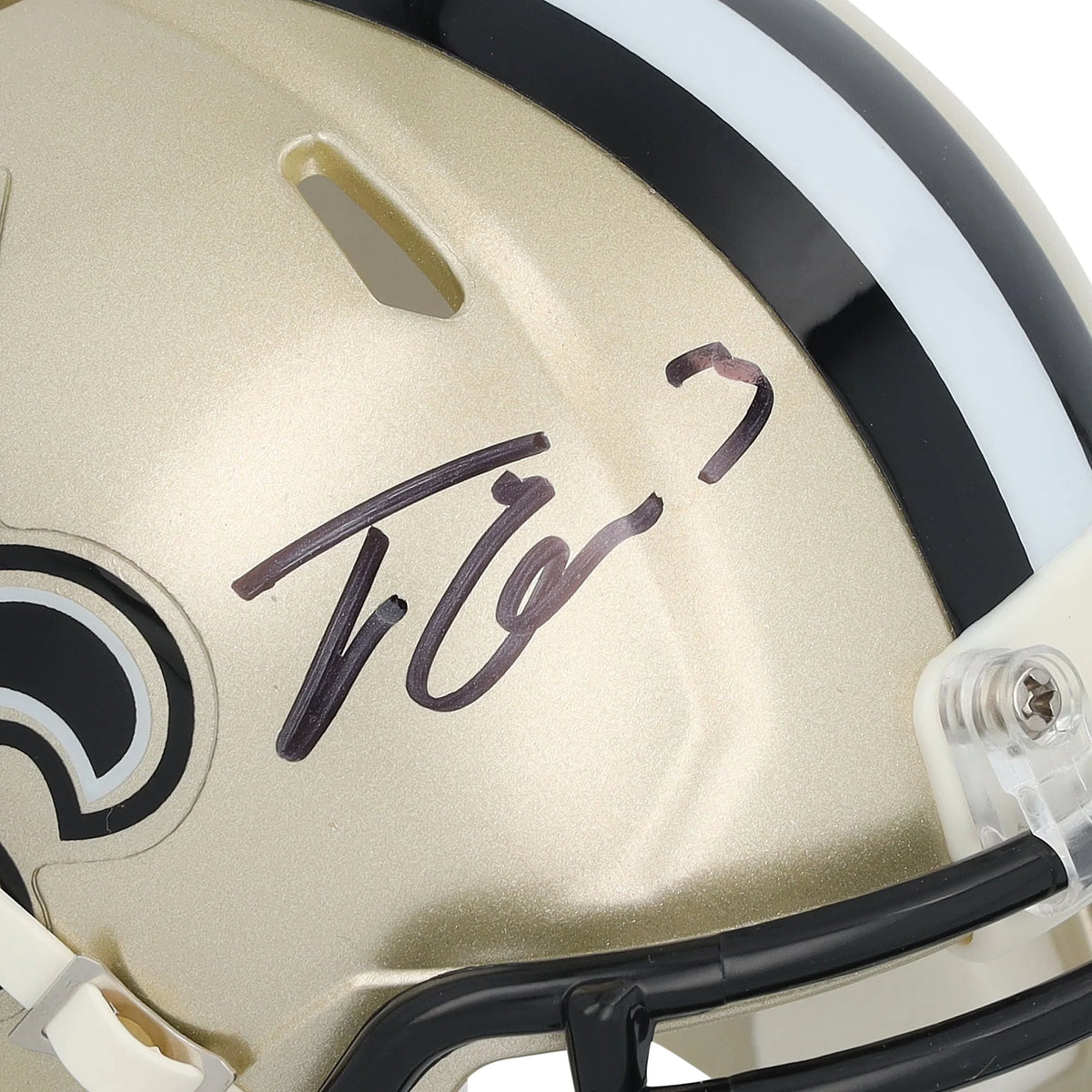 Travis Etienne Jr Signed Saints Mini Helmet | Authenticated | WMHLTET0005