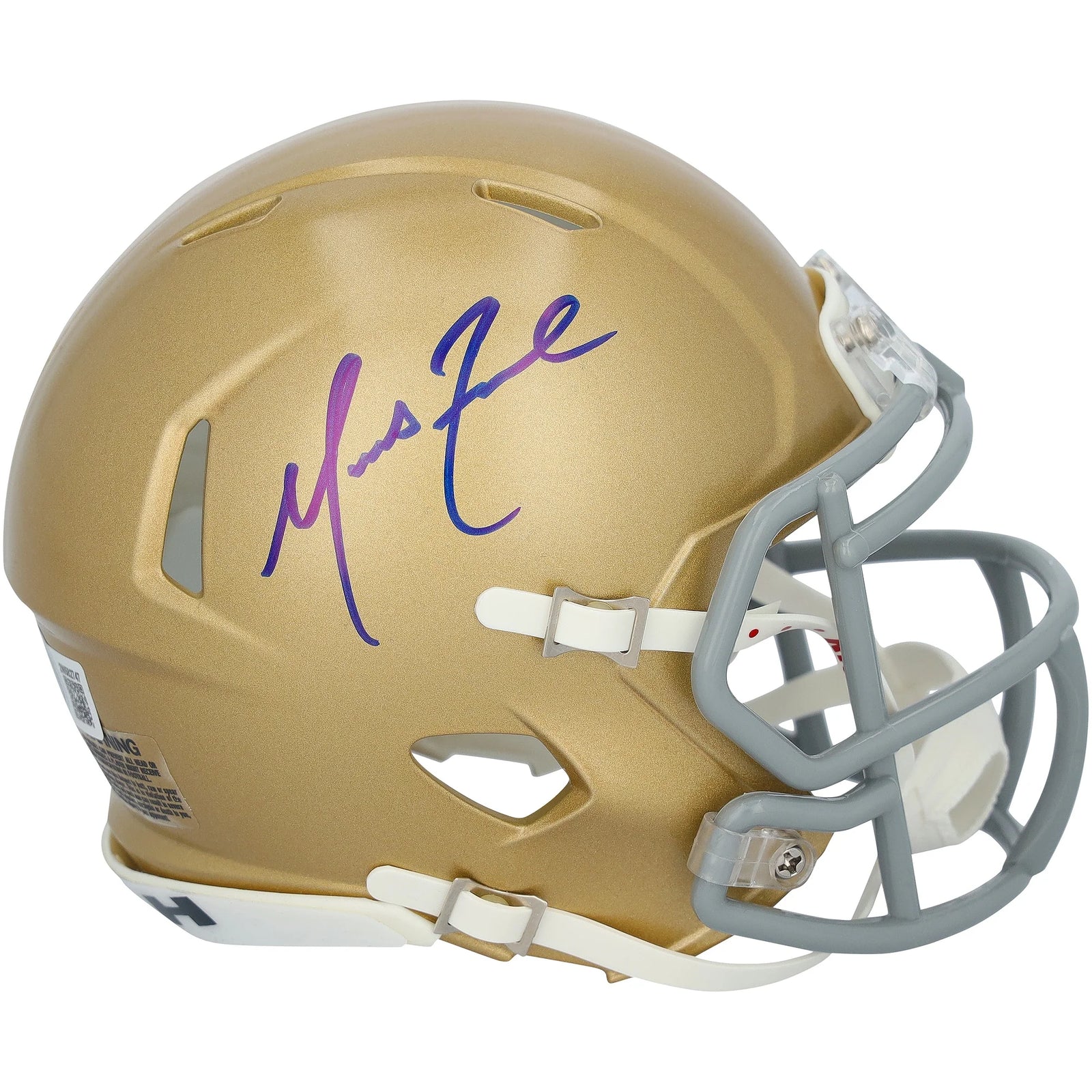 Marcus Freeman Signed Notre Dame Fighting Irish Mini Helmet | Authenticated