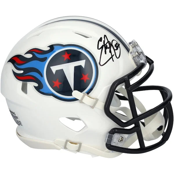 Eddie George Signed Titans Throwback Mini Helmet | 1999-2017