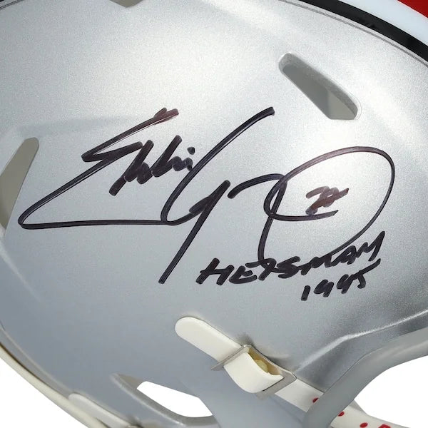 Eddie George Signed Ohio State Buckeyes Mini Helmet | 1995 Heisman Inscription