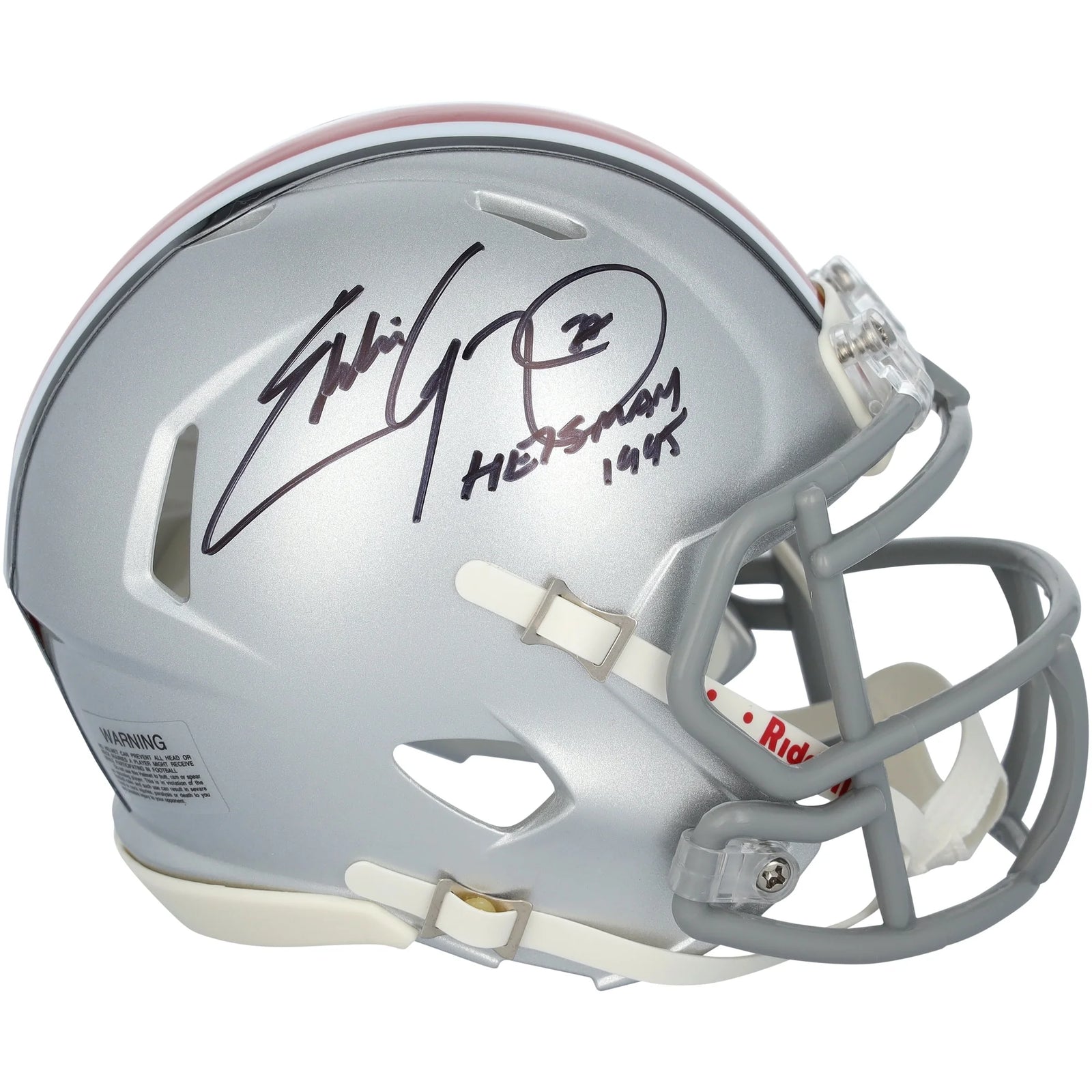 Eddie George Signed Ohio State Buckeyes Mini Helmet | 1995 Heisman Inscription