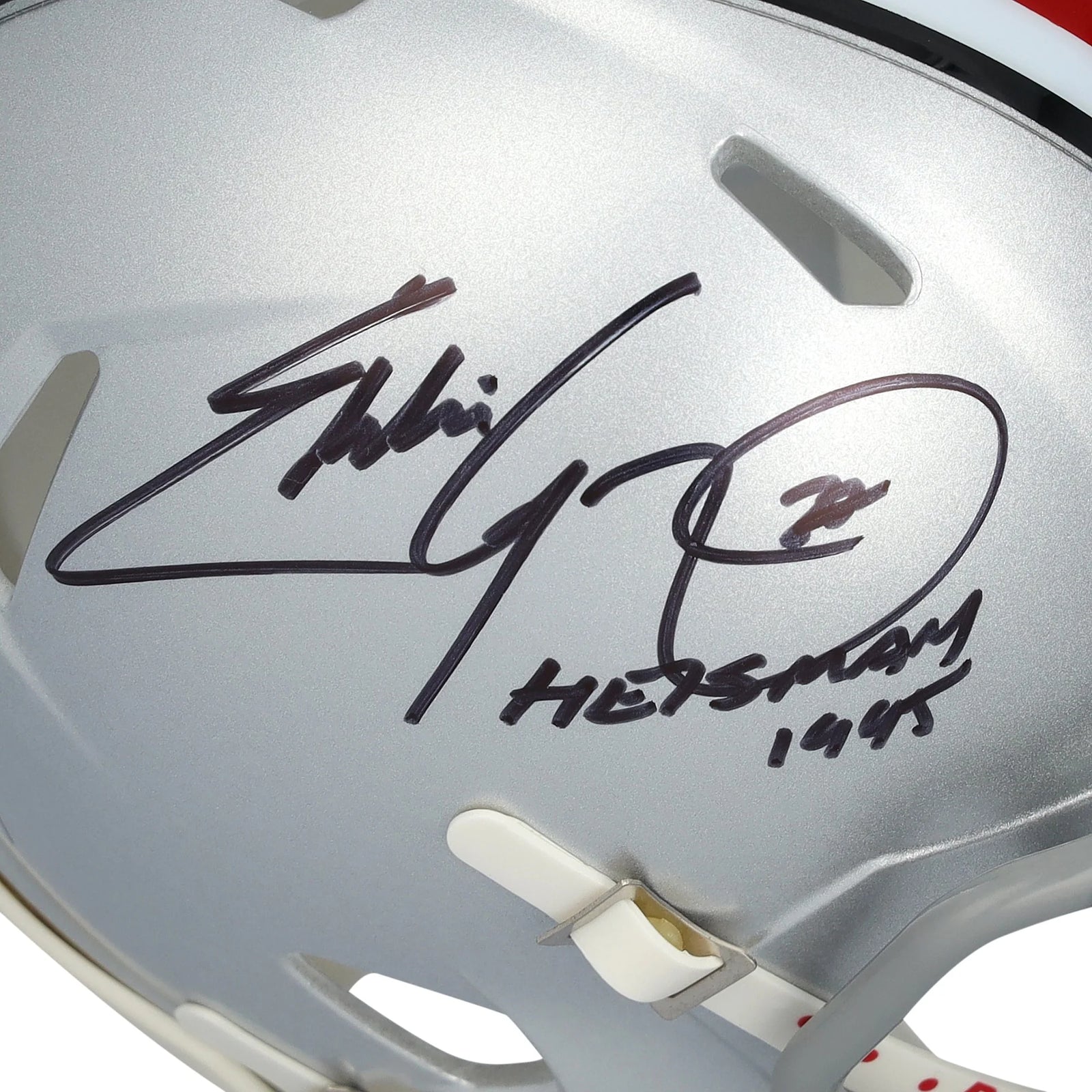 Eddie George Signed Ohio State Buckeyes Mini Helmet | 1995 Heisman Inscription