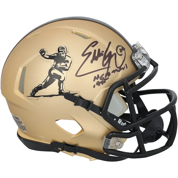 Eddie George Signed Ohio State Heisman Gold Mini Helmet | 1995 Inscription