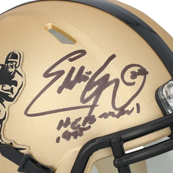 Eddie George Signed Ohio State Heisman Gold Mini Helmet | 1995 Inscription
