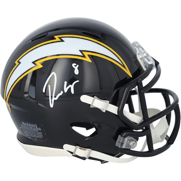 Omarion Hampton Signed Los Angeles Chargers Mini Helmet | 2025 Alternate Navy