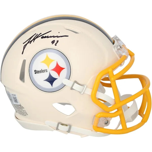 James Harrison Signed Riddell Retro Speed Mini Helmet | Pittsburgh Steelers