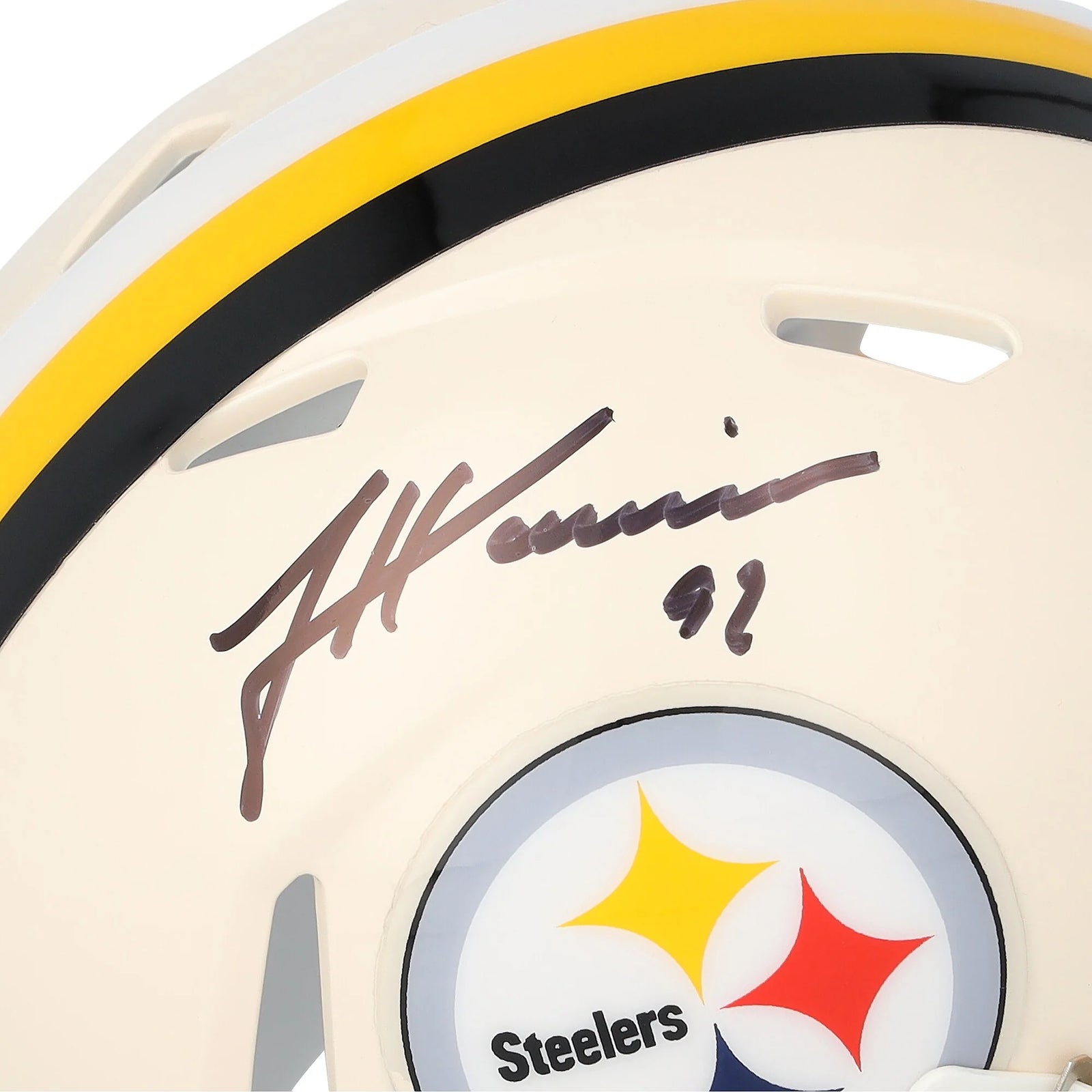 James Harrison Signed Riddell Retro Speed Mini Helmet | Pittsburgh Steelers
