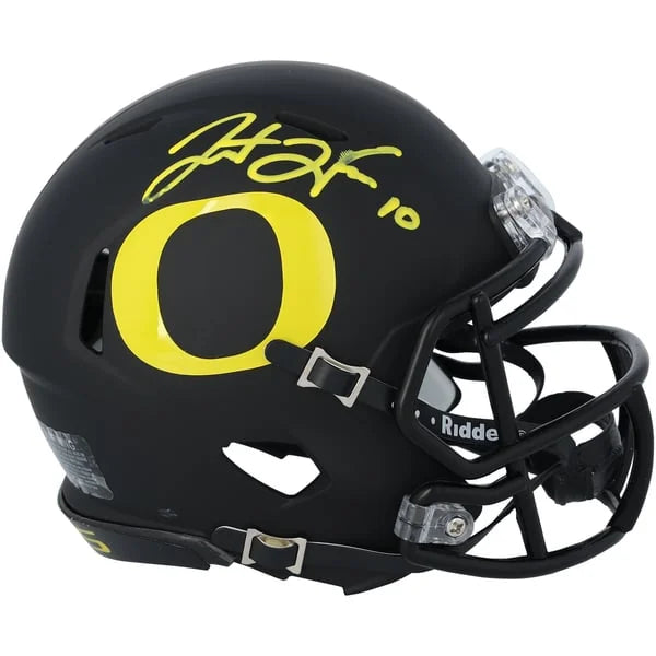 Justin Herbert Signed Oregon Ducks Riddell Mini Helmet | Authenticated
