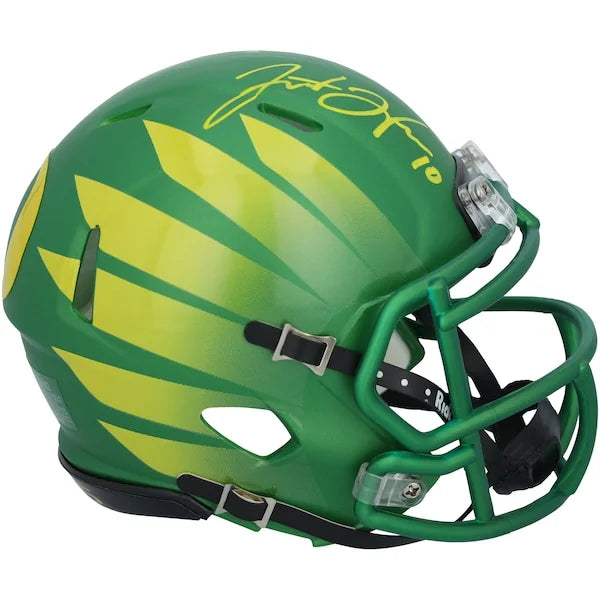 Justin Herbert Signed Oregon Ducks Riddell Mini Helmet | Authenticated