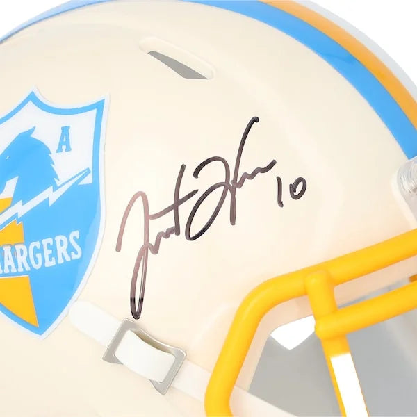 Justin Herbert Signed Chargers Riddell Retro Speed Mini Helmet | Authenticated