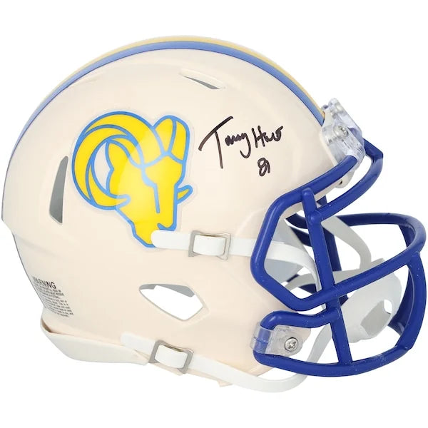 Torry Holt Signed Los Angeles Rams Riddell Mini Helmet | 2000-2016 Throwback