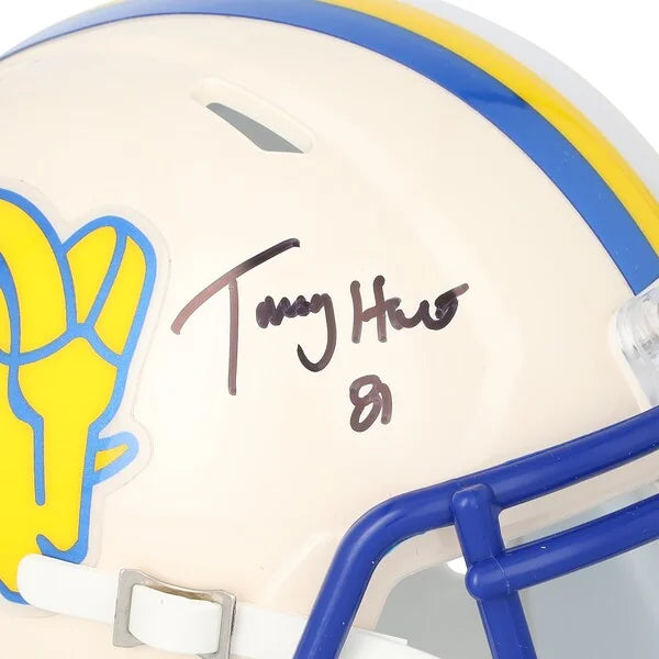 Torry Holt Signed Los Angeles Rams Riddell Mini Helmet | 2000-2016 Throwback