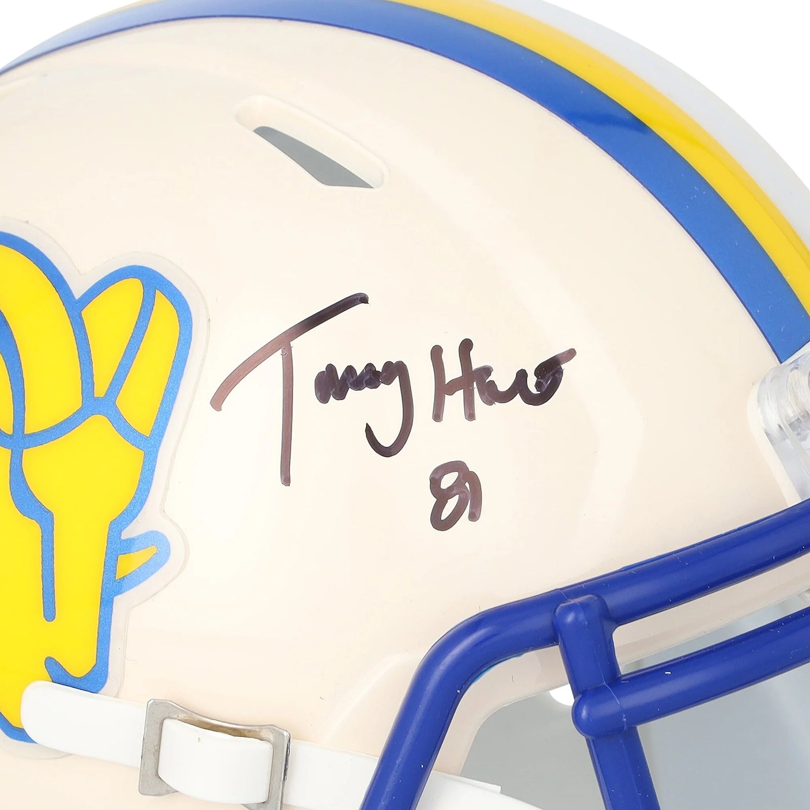 Torry Holt Signed Los Angeles Rams Riddell Mini Helmet | 2000-2016 Throwback