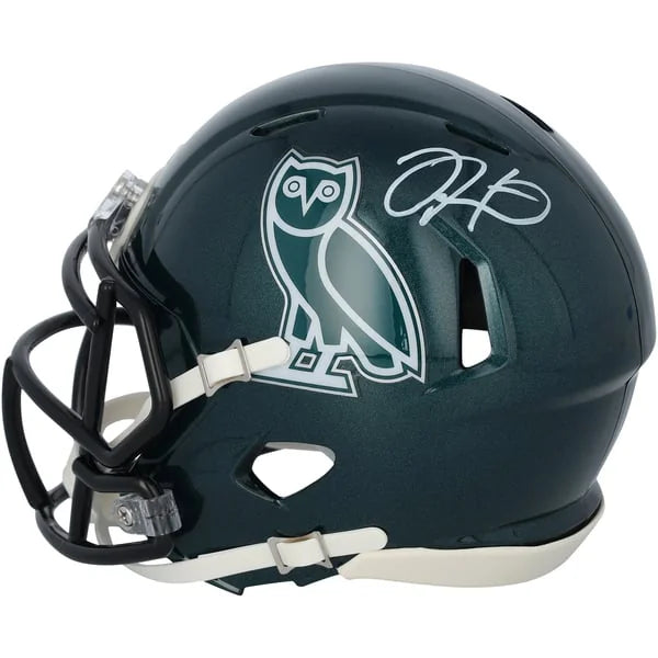Jalen Hurts Signed Philadelphia Eagles Riddell OVO Speed Mini Helmet | WMHLTHU0057