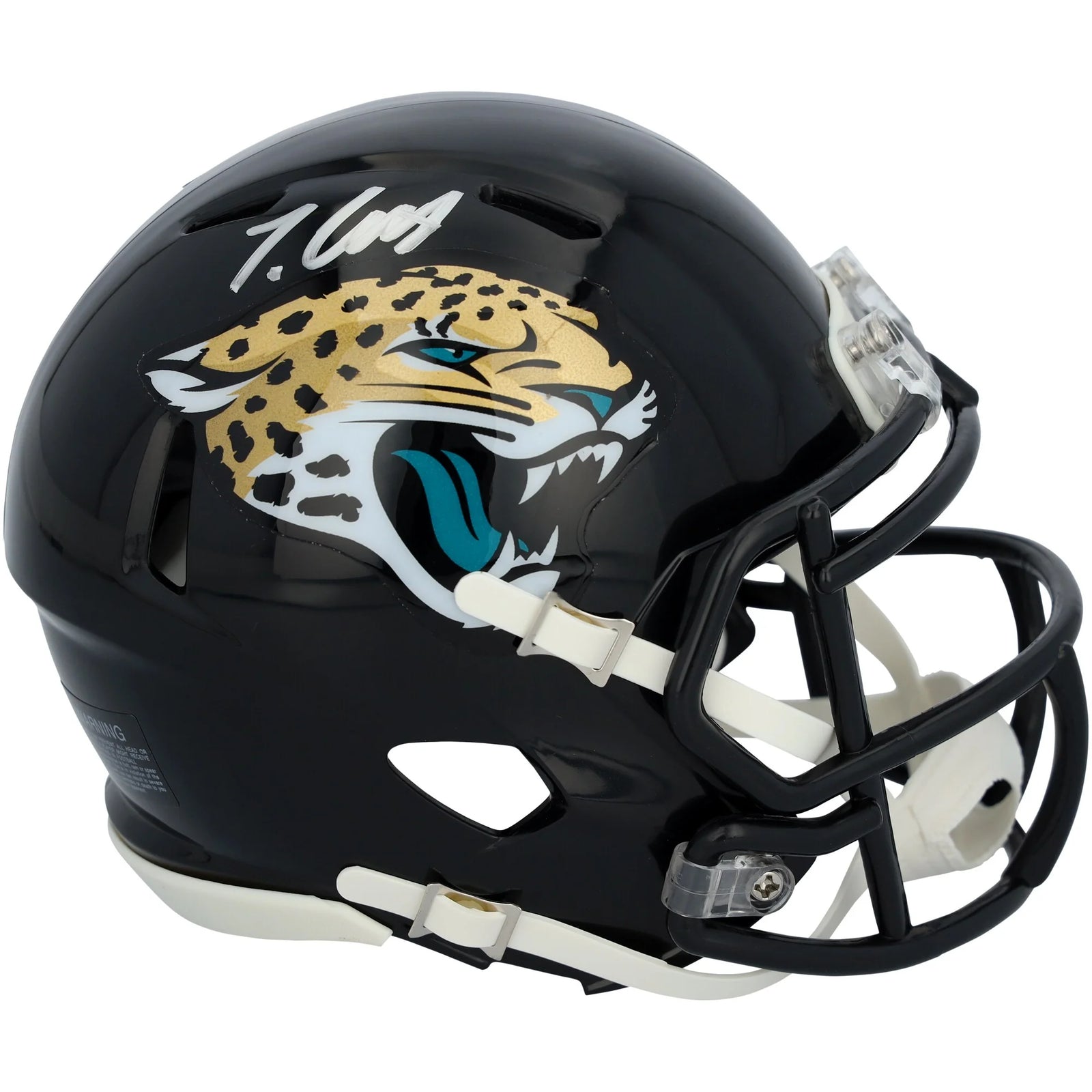 Travis Hunter Signed Jaguars Riddell Speed Mini Helmet | Authenticated