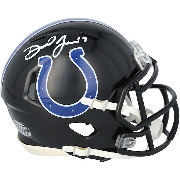 Daniel Jones Signed Colts 2023 Black Alternate Speed Mini Helmet | Authenticated