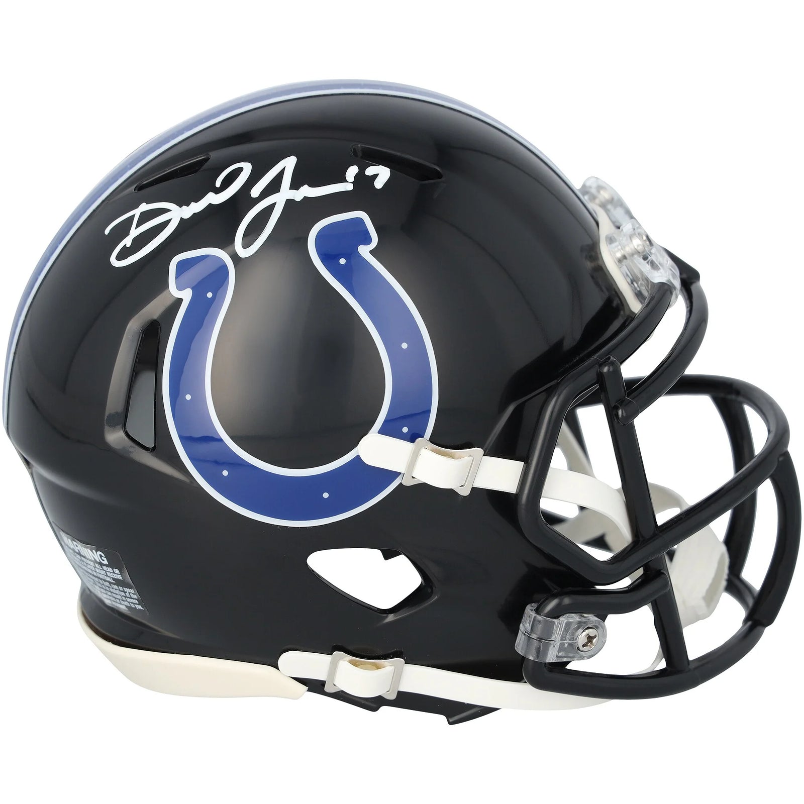 Daniel Jones Signed Colts 2023 Black Alternate Speed Mini Helmet | Authenticated