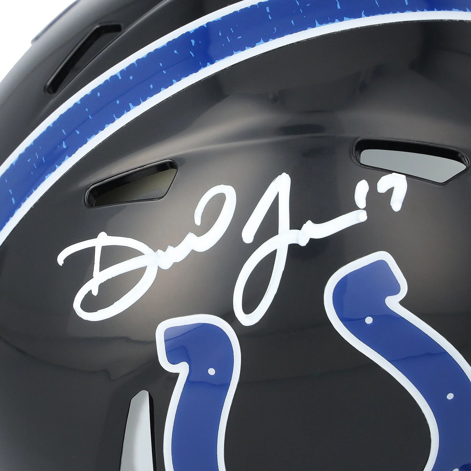 Daniel Jones Signed Colts 2023 Black Alternate Speed Mini Helmet | Authenticated